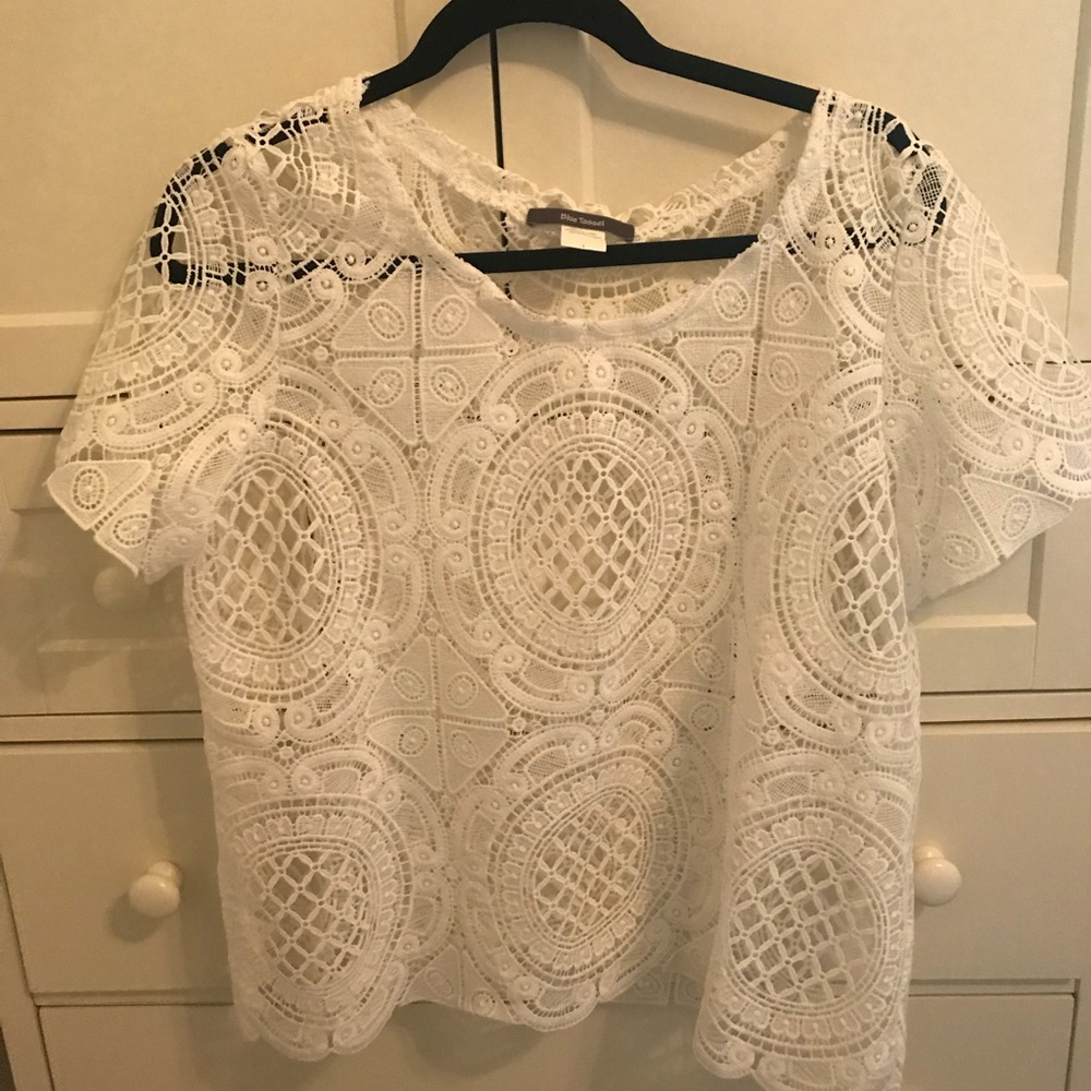 White shirt with cut-outs